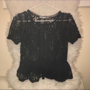 Urban outfitters peplum lace top
