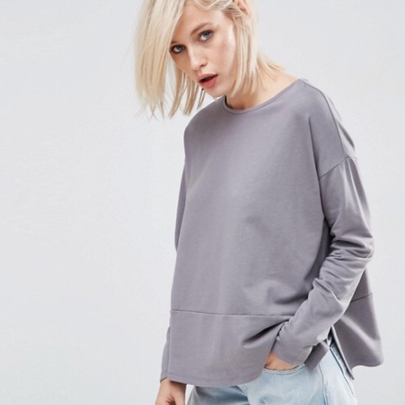 ASOS Cropped Lightweight Sweatshirt