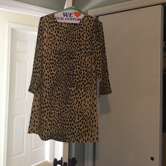 J. Crew Factory leopard print shift dress