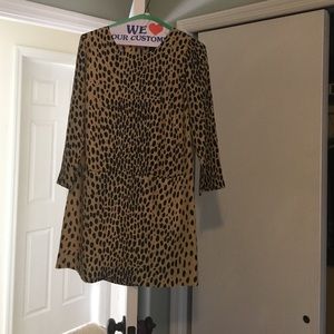 J. Crew Factory leopard print shift dress