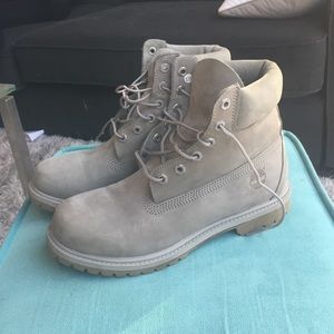 Light grey timberland boots