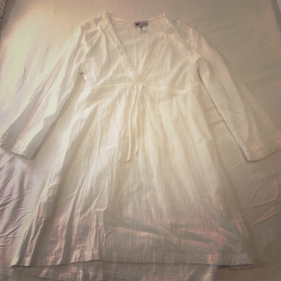 White bathing suit cover up