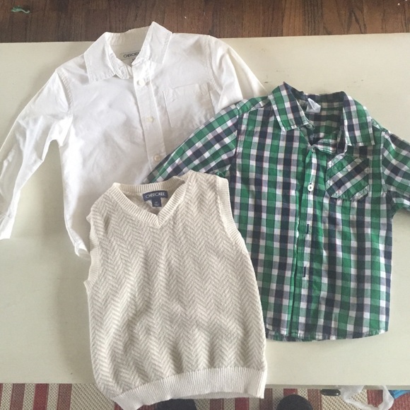 Dress Shirts and Vest lot Toddler Boys 3T Cherokee