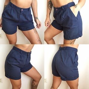 Blue vintage pinup highwaist shorts