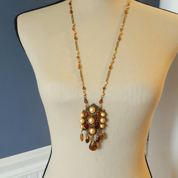 Beaded statement necklace