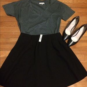 Madewell black A-line skirt