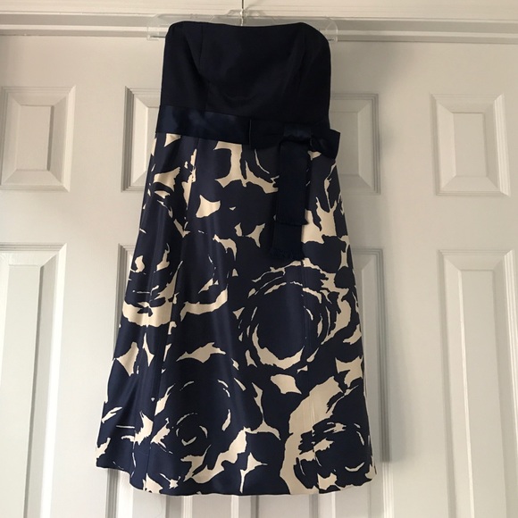 J.Crew Navy and cream dress