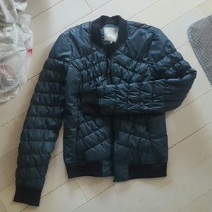 dark teal bomber jacket