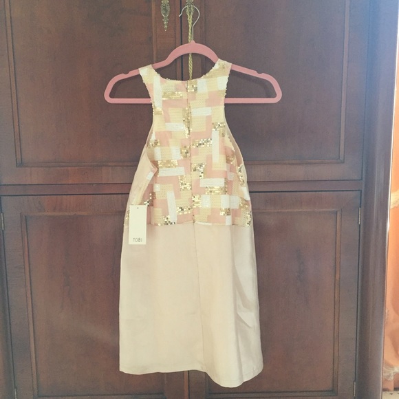TOBI dress brand new pink with sequin back