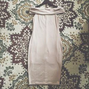 Long, over the shoulder dress