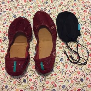 Ruby Red Patent Tieks
