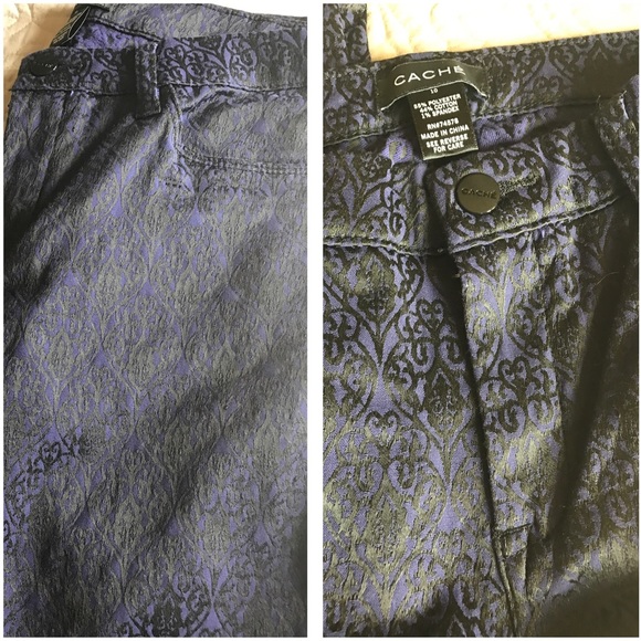 Cache Black and Purple Jeans