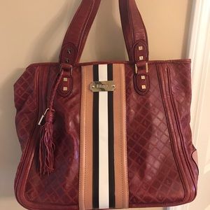 L.A.M.B Berry Red Music Rocksteady Tote