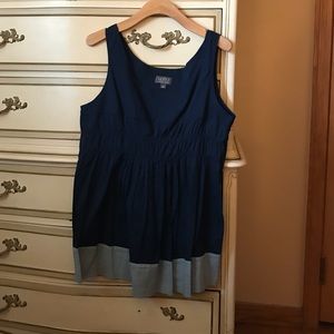 Motto cotton sleeveless tunic
