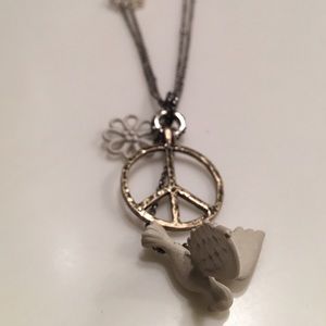 Lucky Brand peace chain necklace