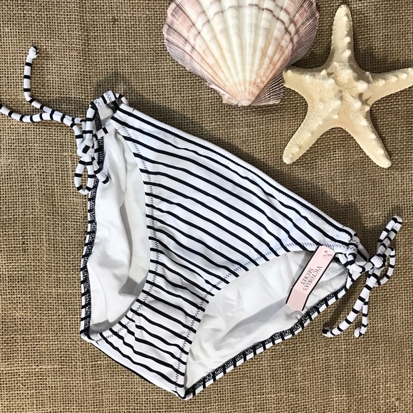 Victorias Secret Bow Bikini Bottom Stripe S M L - Picture 2 of 3