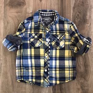 Blue/yellow plaid shirt