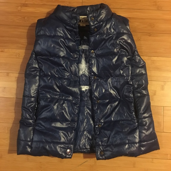 Stylish original blue Converse puff vest!!