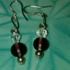 NWT Handmade Beautiful Purple earrings