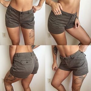 Army green shorts