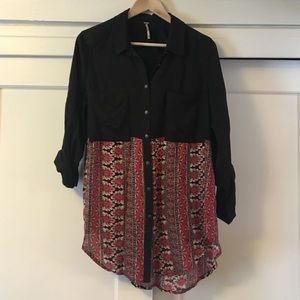Free People button up, long shirt