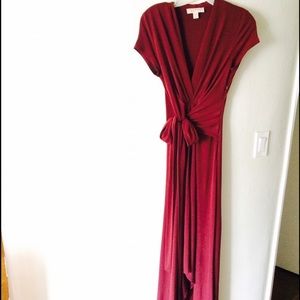 High- low faux wrap dress by MK