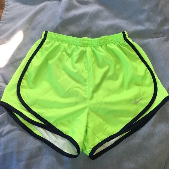 Nike Green and Navy Blue Running Shorts