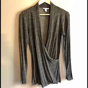 Banana Republic wrap long sleeve top