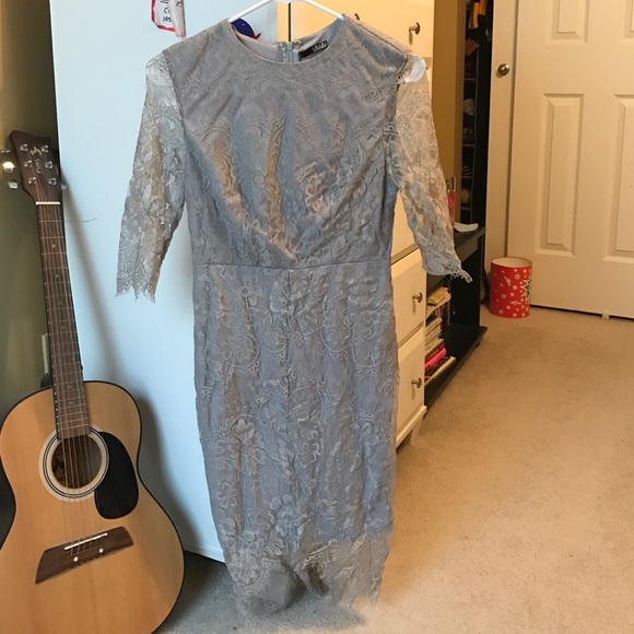 Lulu's grey lace fitted dress - Picture 1 of 4