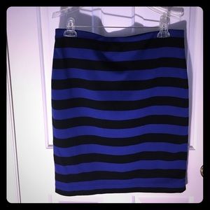 Ann Taylor Striped Cotton Skirt
