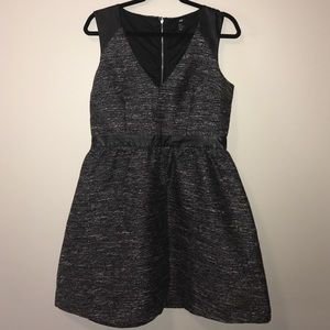 Sparkly Tweed + Leather Dress
