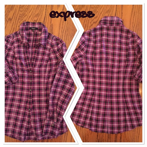 Express Tops - Express light weight plaid
