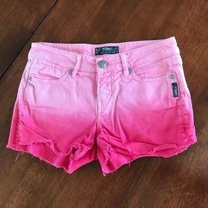 Silver Jeans pink ombré Toni shorts