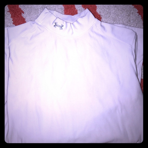 White cold gear under armor long sleeve top