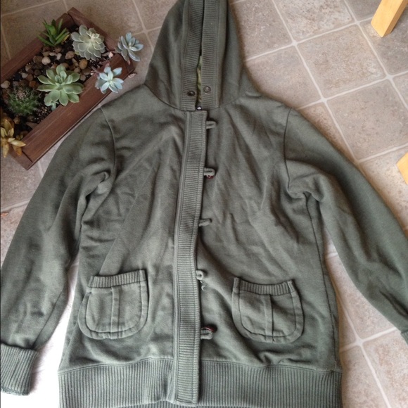 Army Green Zip Up Jacket