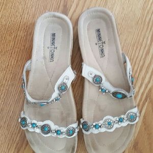 Sandals. Very comfortable white leather