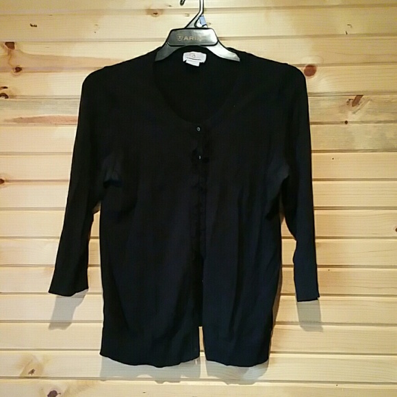 Motherhood Maternity Cardigan ruffle front 3/4 sle