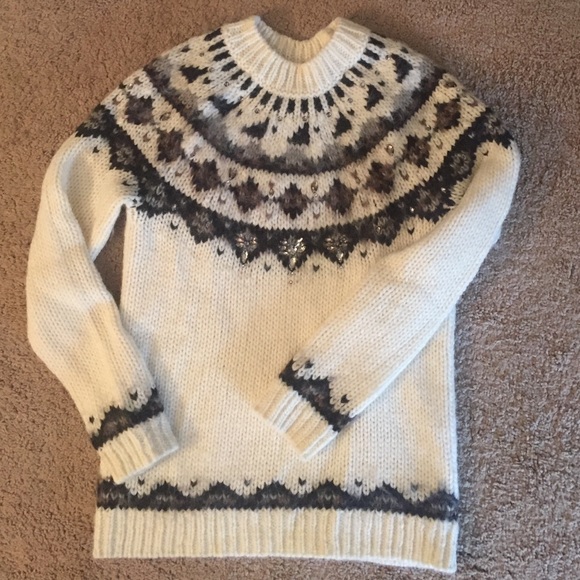 Winter sweater- Loft Nordic print petite
