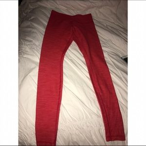 Red Lululemon leggings