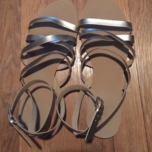 Gold strappy sandals!
