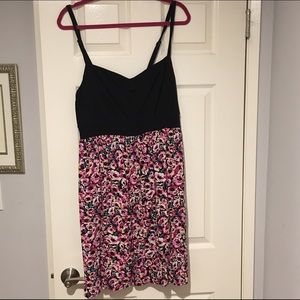 Torrid floral sundress - knit to woven tank