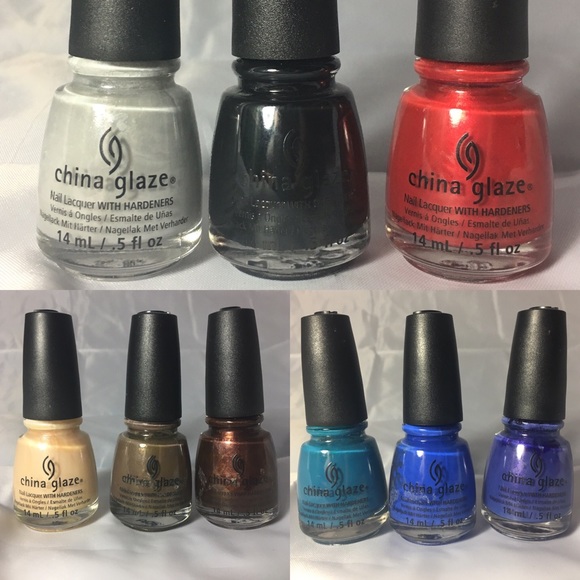 9 China Glaze Nail Polishes