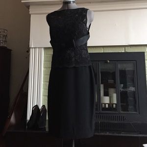 Marchesha Notte black lace overlay flawless dress