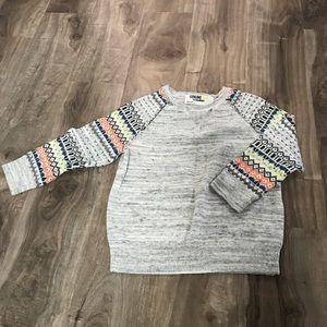 Grey patterned pullover