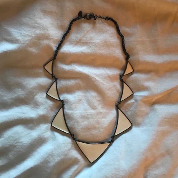 Off white triangle statement necklace