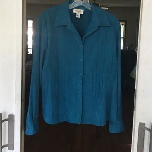 Teal/Aqua Suede Cloth Top
