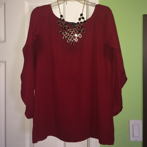 Burgundy blouse