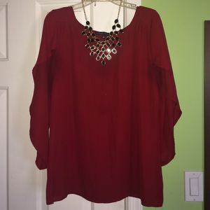 Burgundy blouse