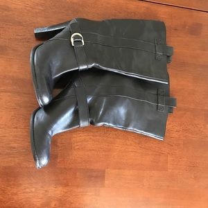 Like New Ralph Lauren Heeled black leather boots