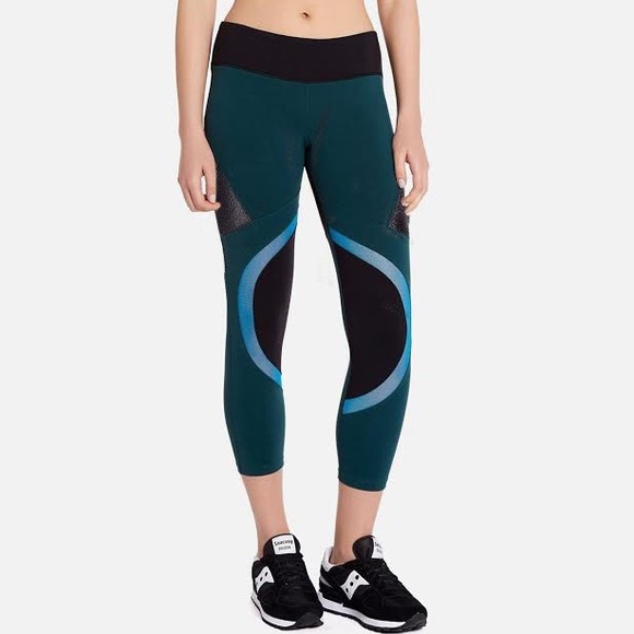🆕 Splits 59 Black Neon Division Workout Capri NWT